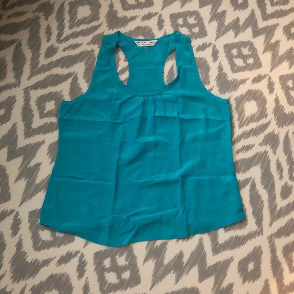 Trina Turk blue silk top